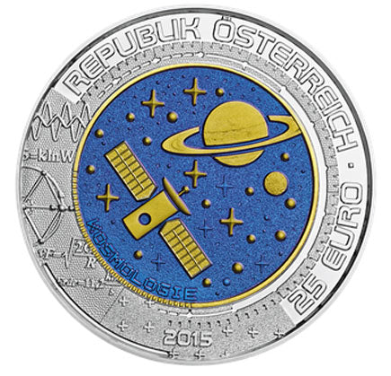 Österreich 25 € Niob Kosmologie 2015